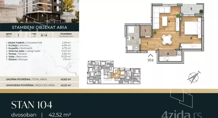 Dvosoban stan | 4zida