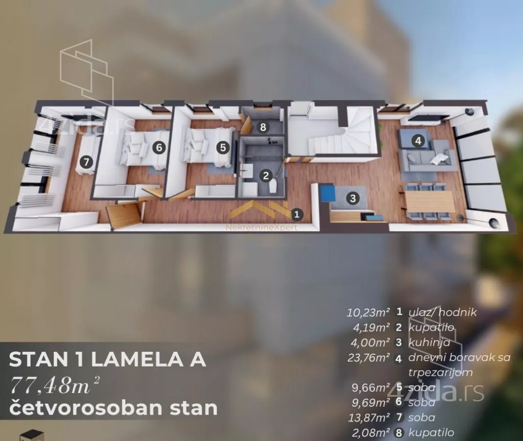 Četvorosoban stan | 4zida