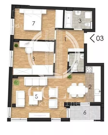 Trosoban stan | 4zida