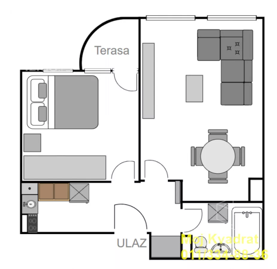 Jednoiposoban stan | 4zida