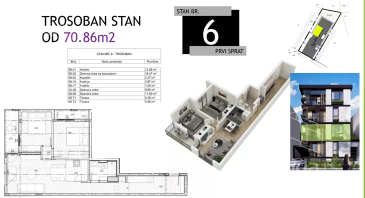 Trosoban stan | 4zida