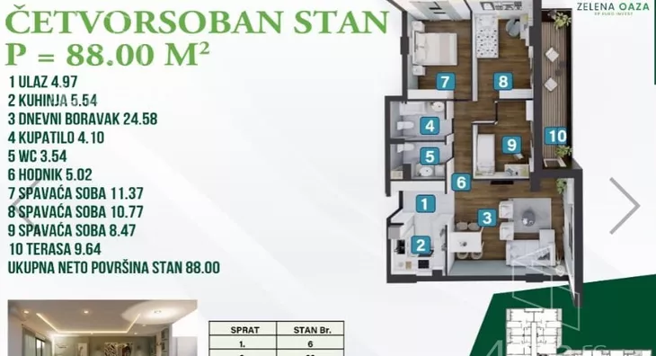 Troiposoban stan | 4zida