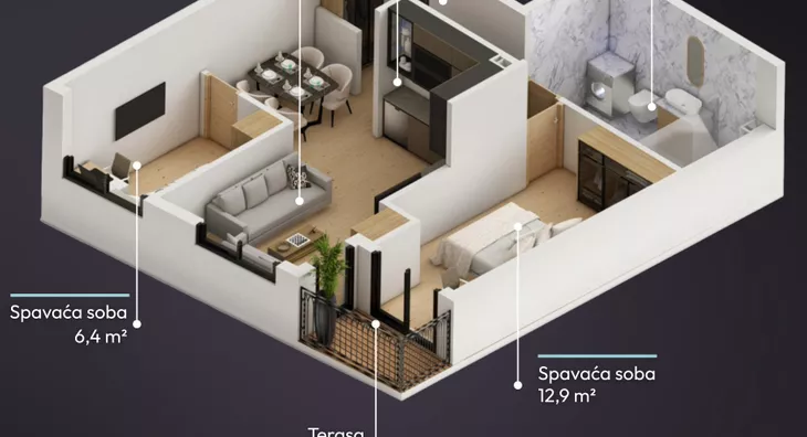 Dvoiposoban stan | 4zida