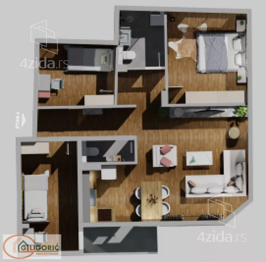 Troiposoban stan | 4zida