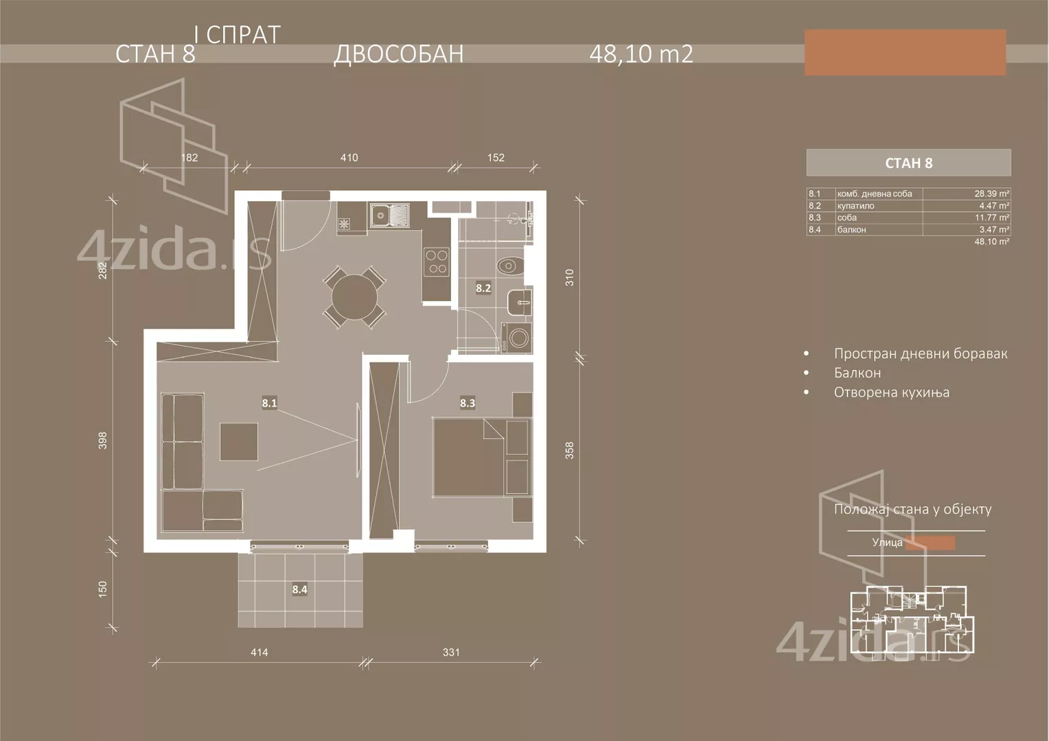 Trosoban stan | 4zida