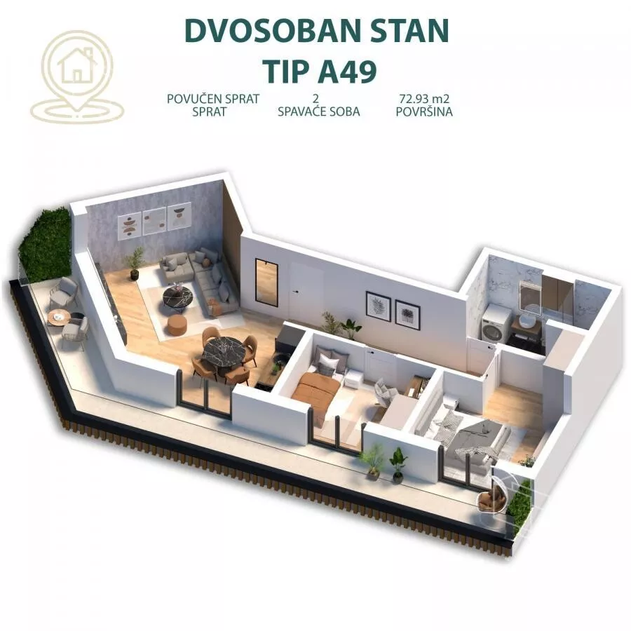 Trosoban stan | 4zida