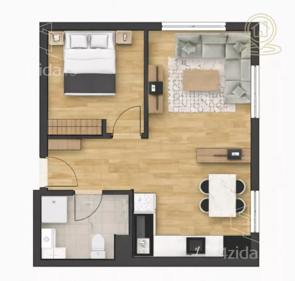 Jednosoban stan | 4zida