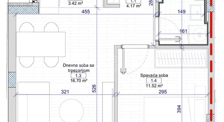 Dvosoban stan | 4zida