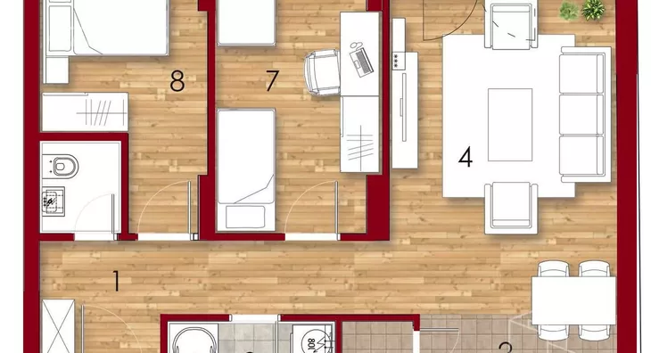 Trosoban stan | 4zida