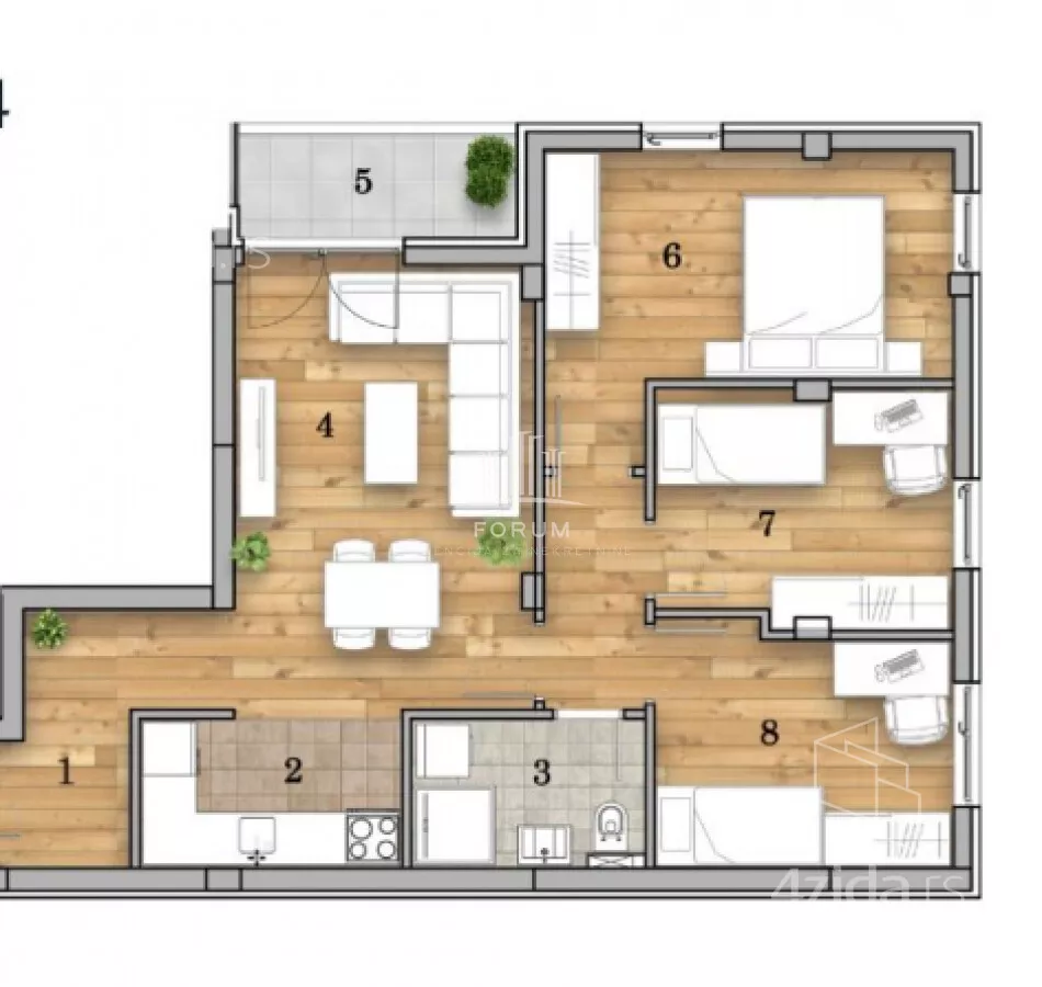 Dvosoban stan | 4zida