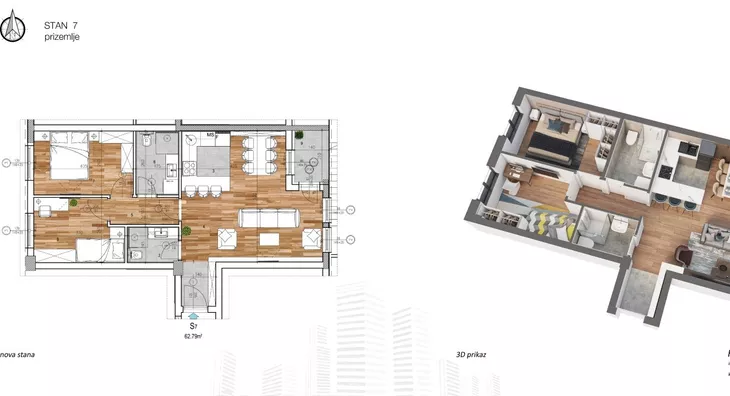 Trosoban stan | 4zida
