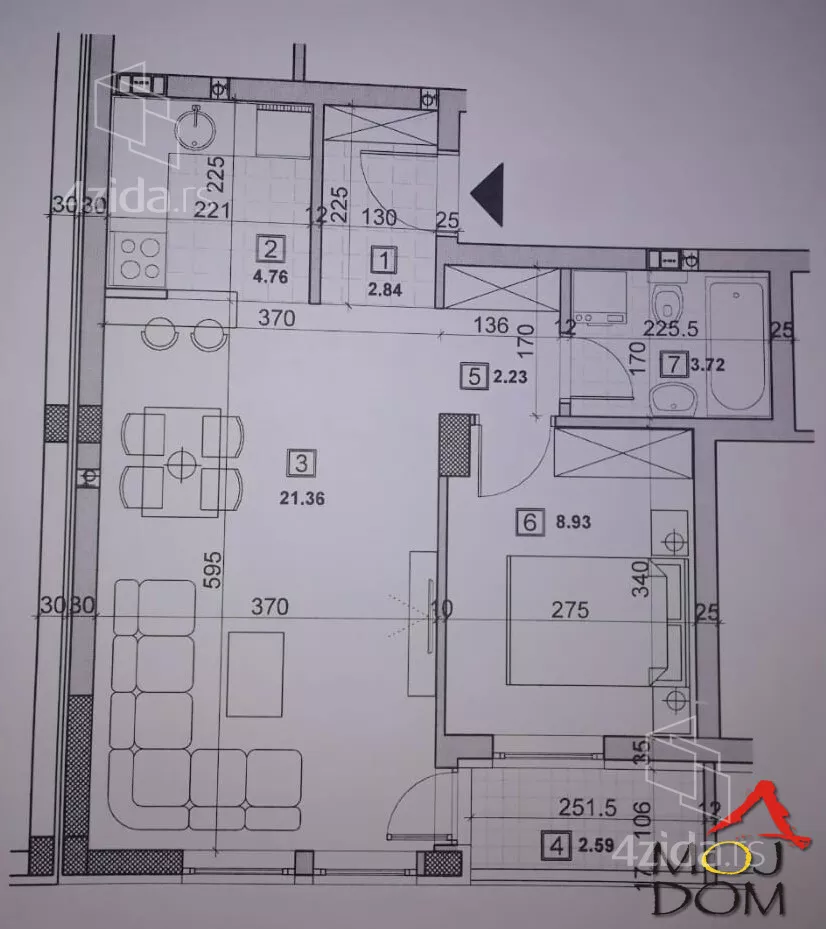 Jednoiposoban stan | 4zida