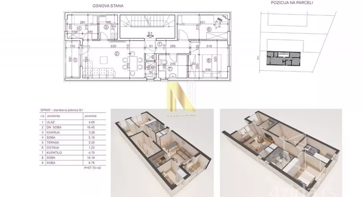 Troiposoban stan | 4zida