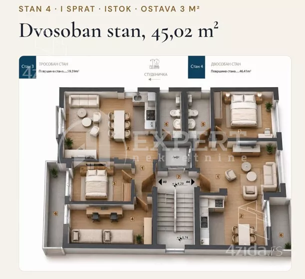 Dvosoban stan | 4zida