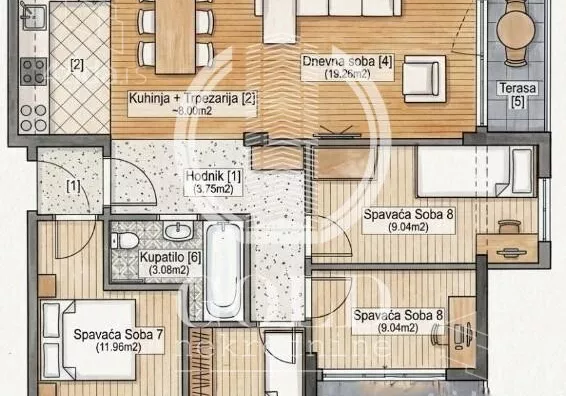 Trosoban stan | 4zida