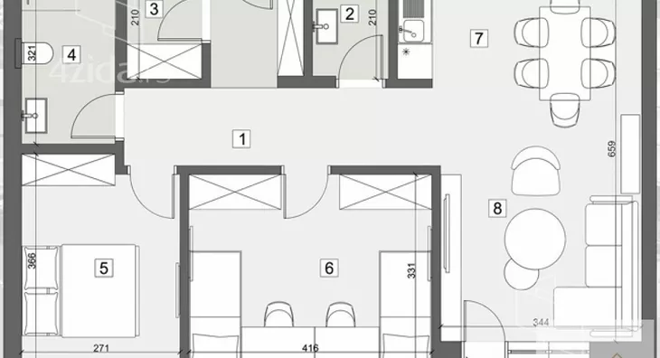 Trosoban stan | 4zida