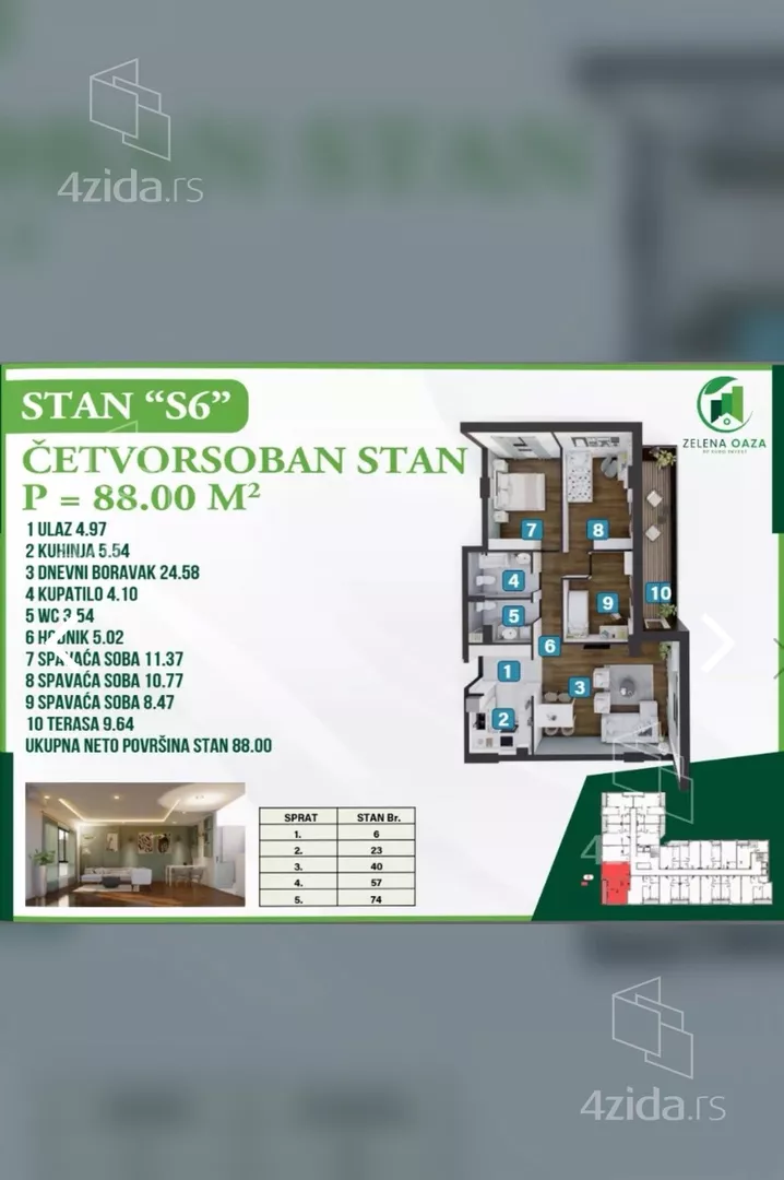 Troiposoban stan | 4zida
