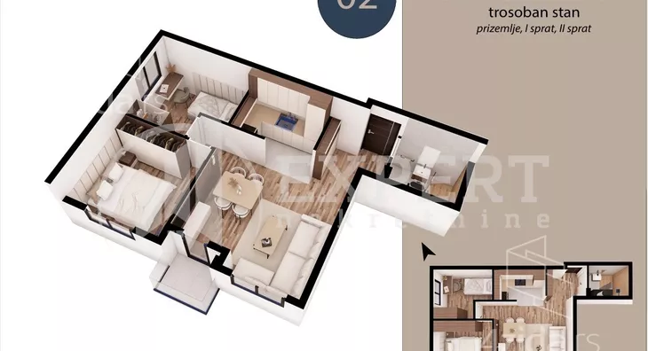 Trosoban stan | 4zida