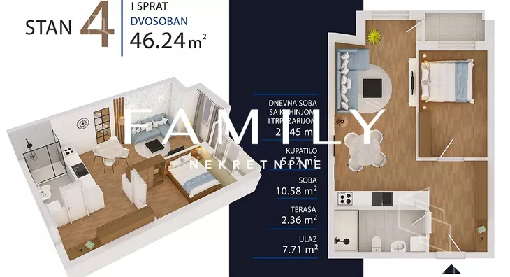 Dvosoban stan | 4zida