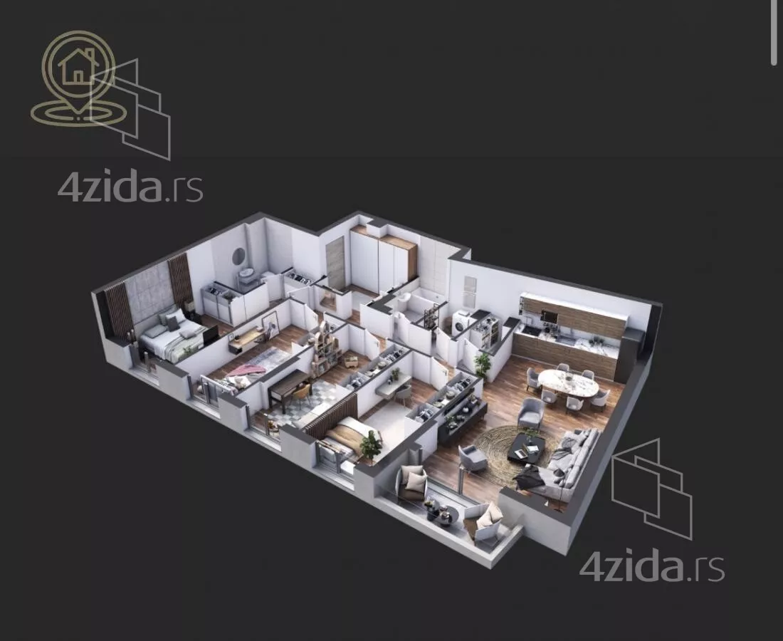 Petosoban stan | 4zida