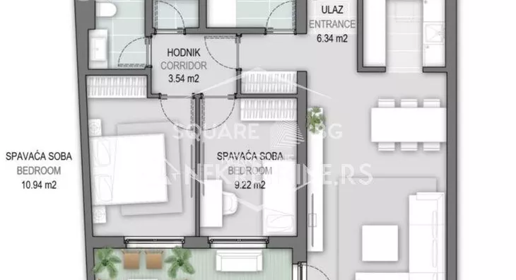 Trosoban stan | 4zida