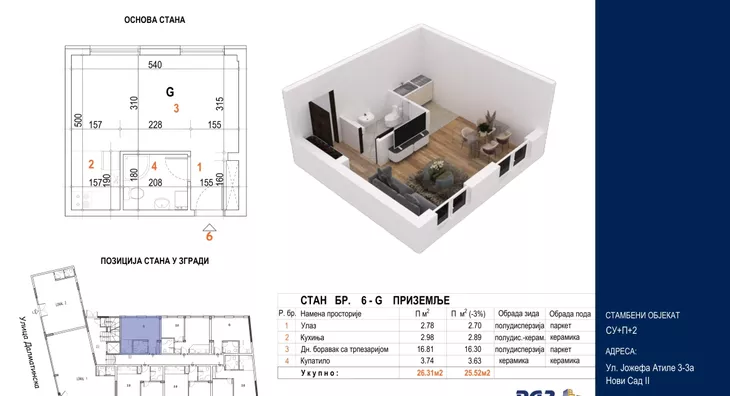 Garsonjera | 4zida