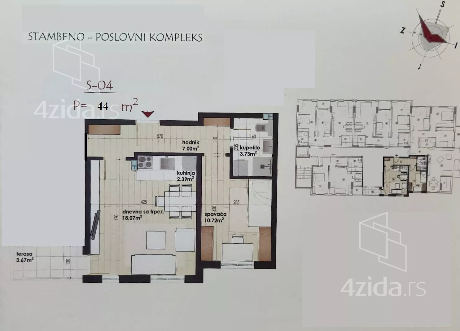 Jednoiposoban stan | 4zida