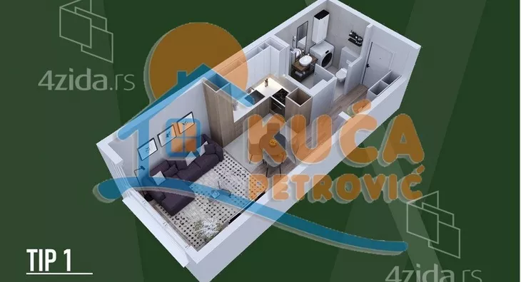 Jednosoban stan | 4zida