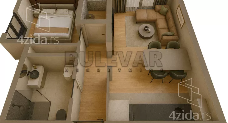 Jednoiposoban stan | 4zida