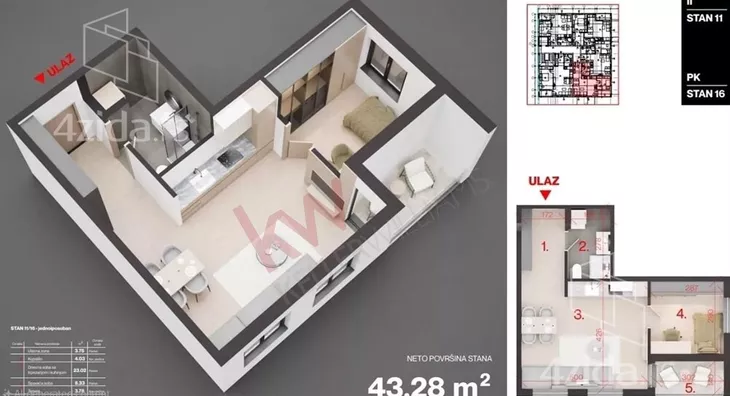 Dvosoban stan | 4zida