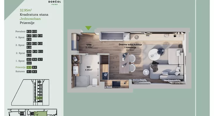 Jednosoban stan | 4zida