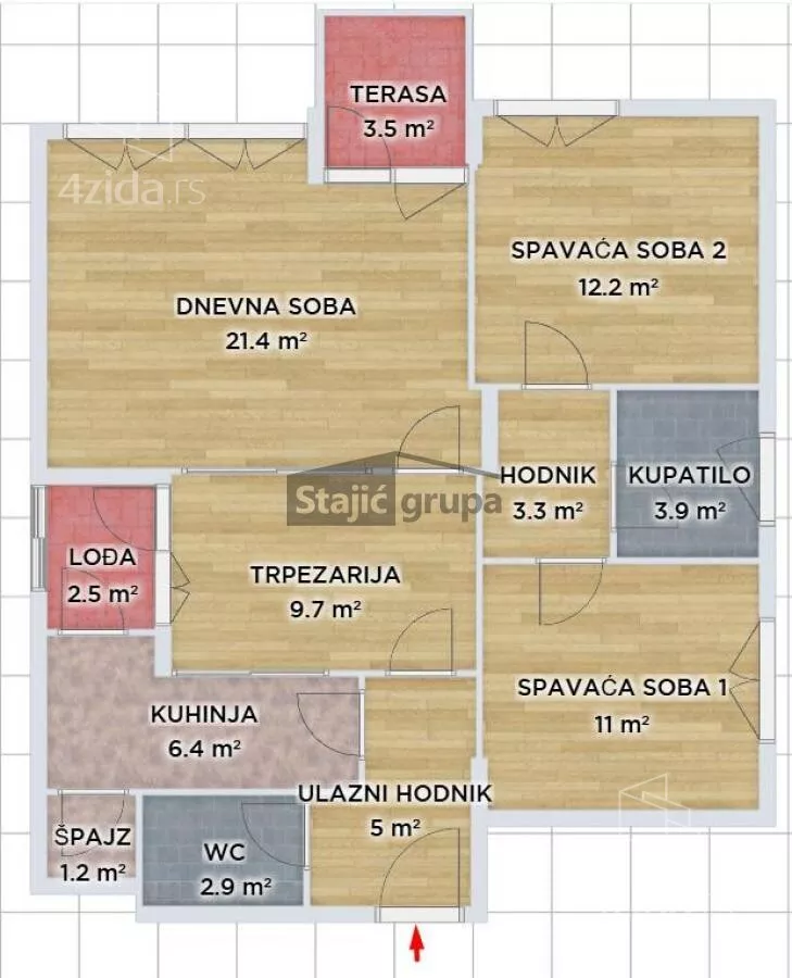 Trosoban stan | 4zida