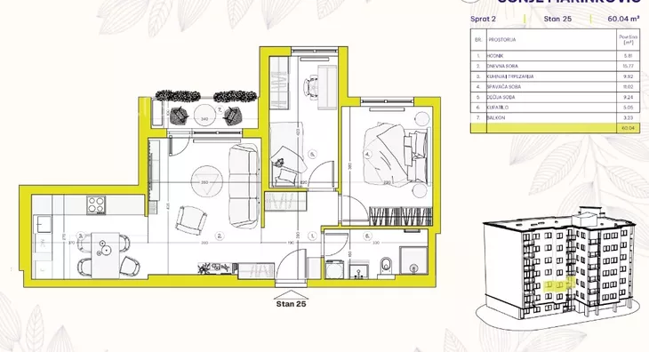 Jednoiposoban stan | 4zida