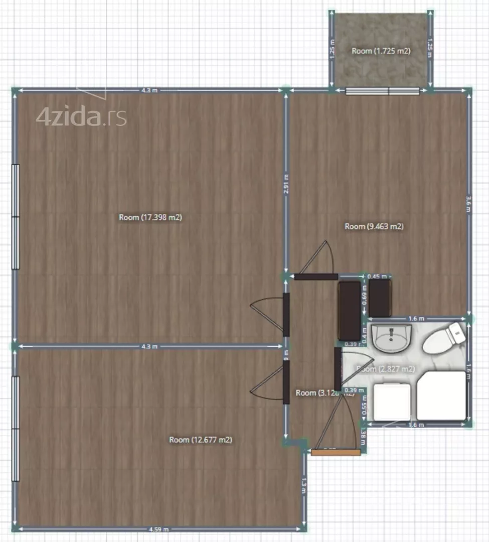 Dvosoban stan | 4zida