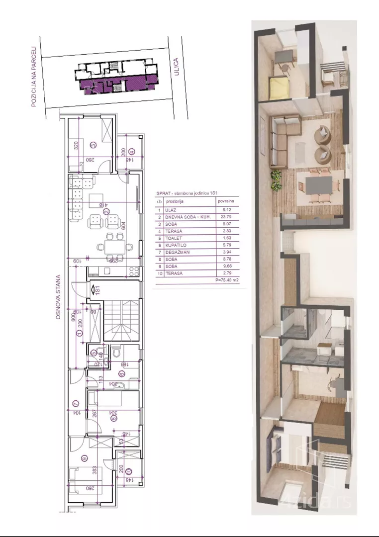 Troiposoban stan | 4zida