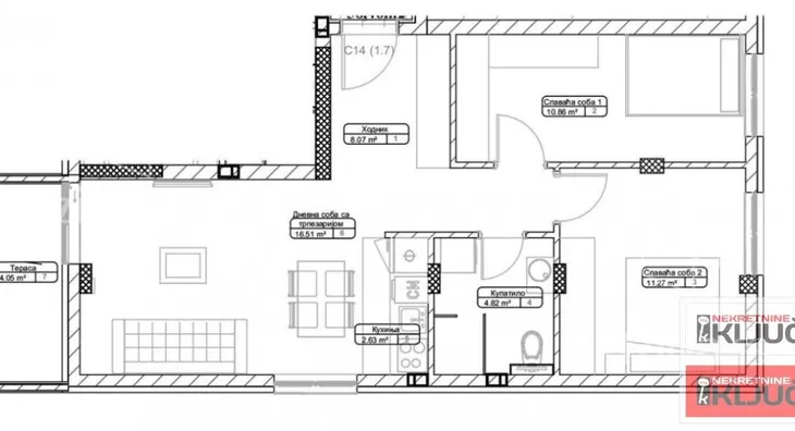Trosoban stan | 4zida