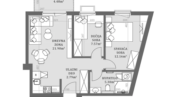 Trosoban stan | 4zida