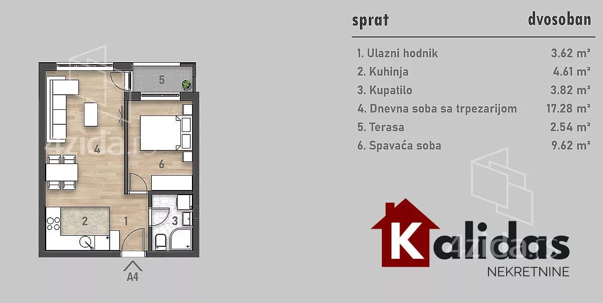 Dvosoban stan | 4zida