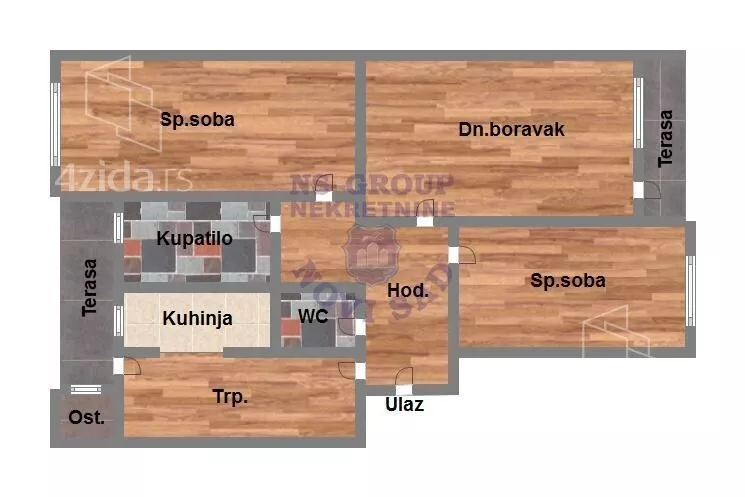 Trosoban stan | 4zida