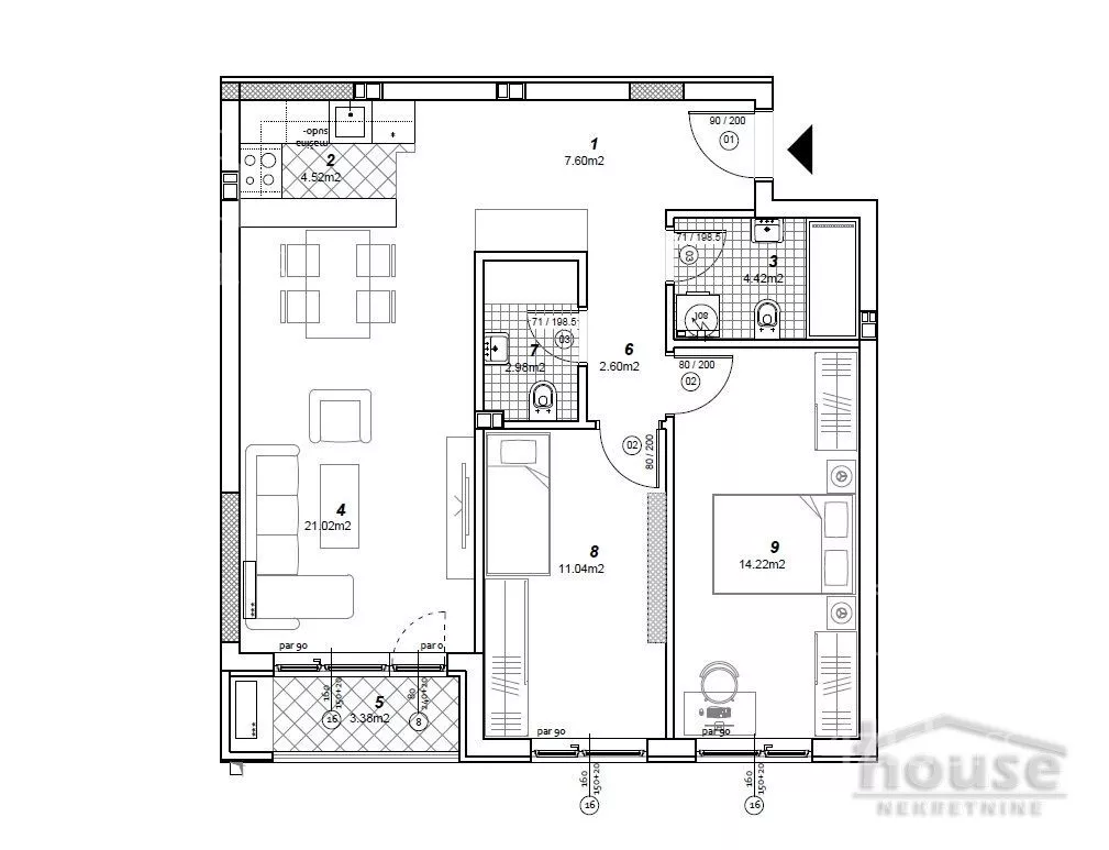 Trosoban stan | 4zida