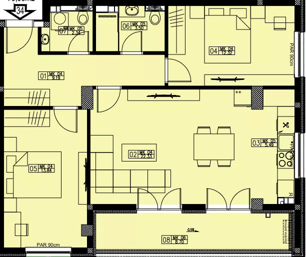 Trosoban stan | 4zida