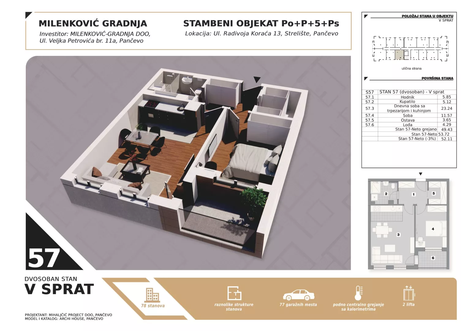 Dvosoban stan | 4zida