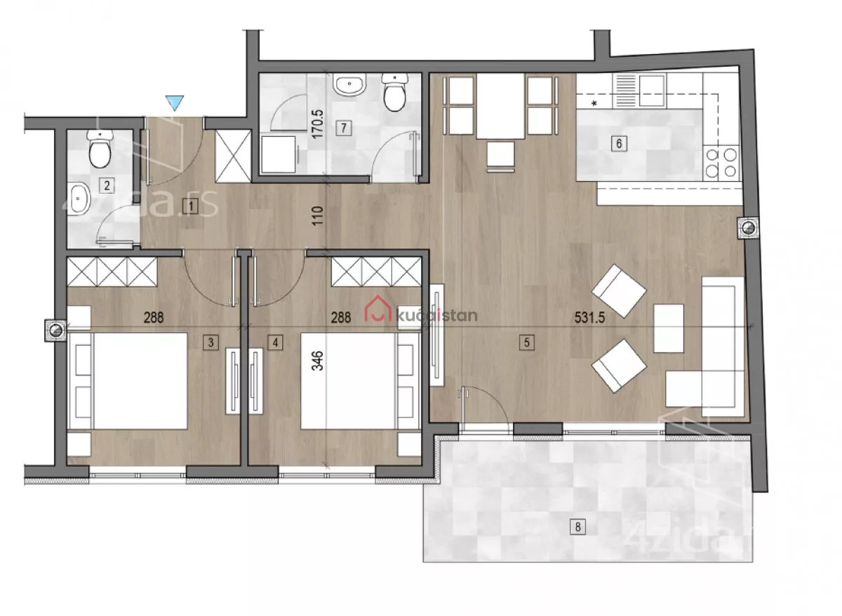 Trosoban stan | 4zida