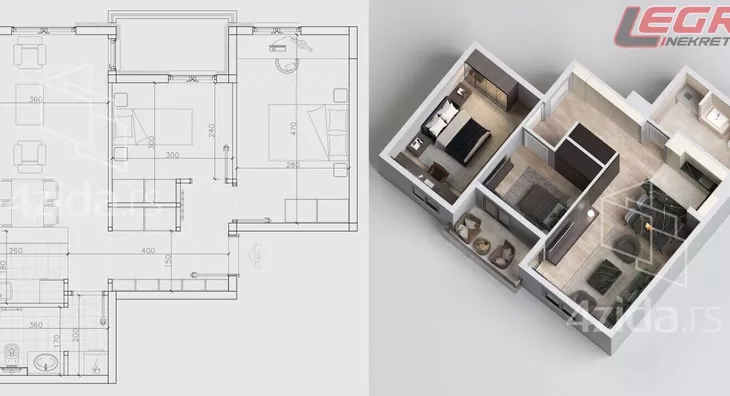 Trosoban stan | 4zida