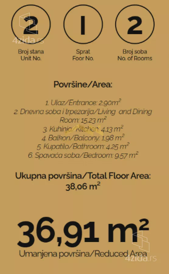 Jednoiposoban stan | 4zida
