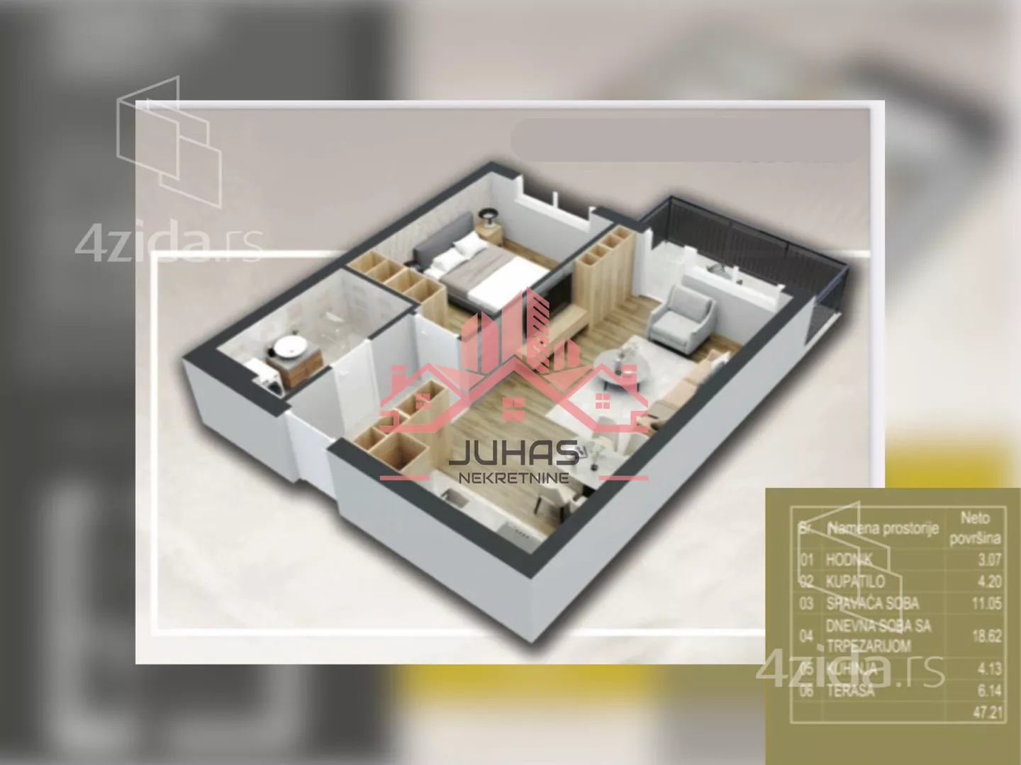 Jednosoban stan | 4zida