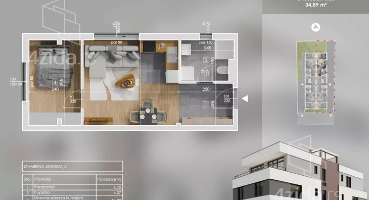 Dvosoban stan | 4zida