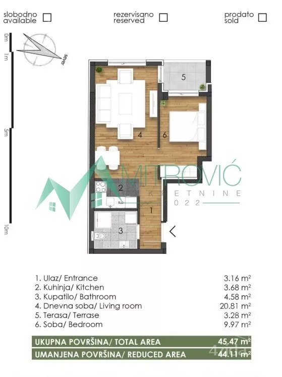 Dvosoban stan | 4zida