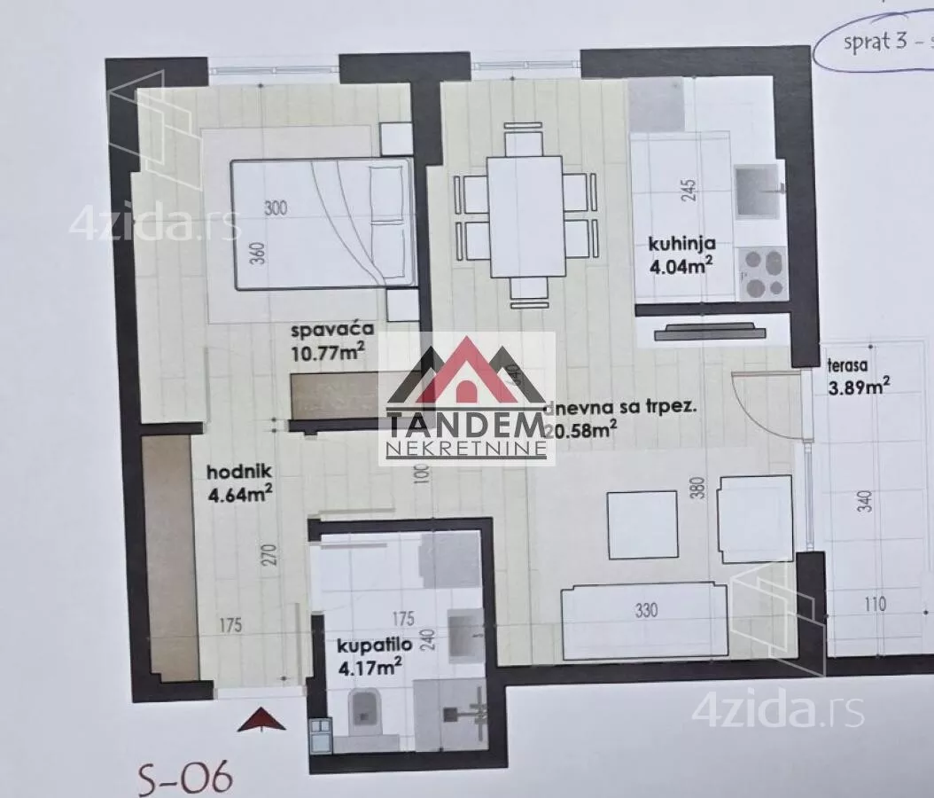 Jednoiposoban stan | 4zida