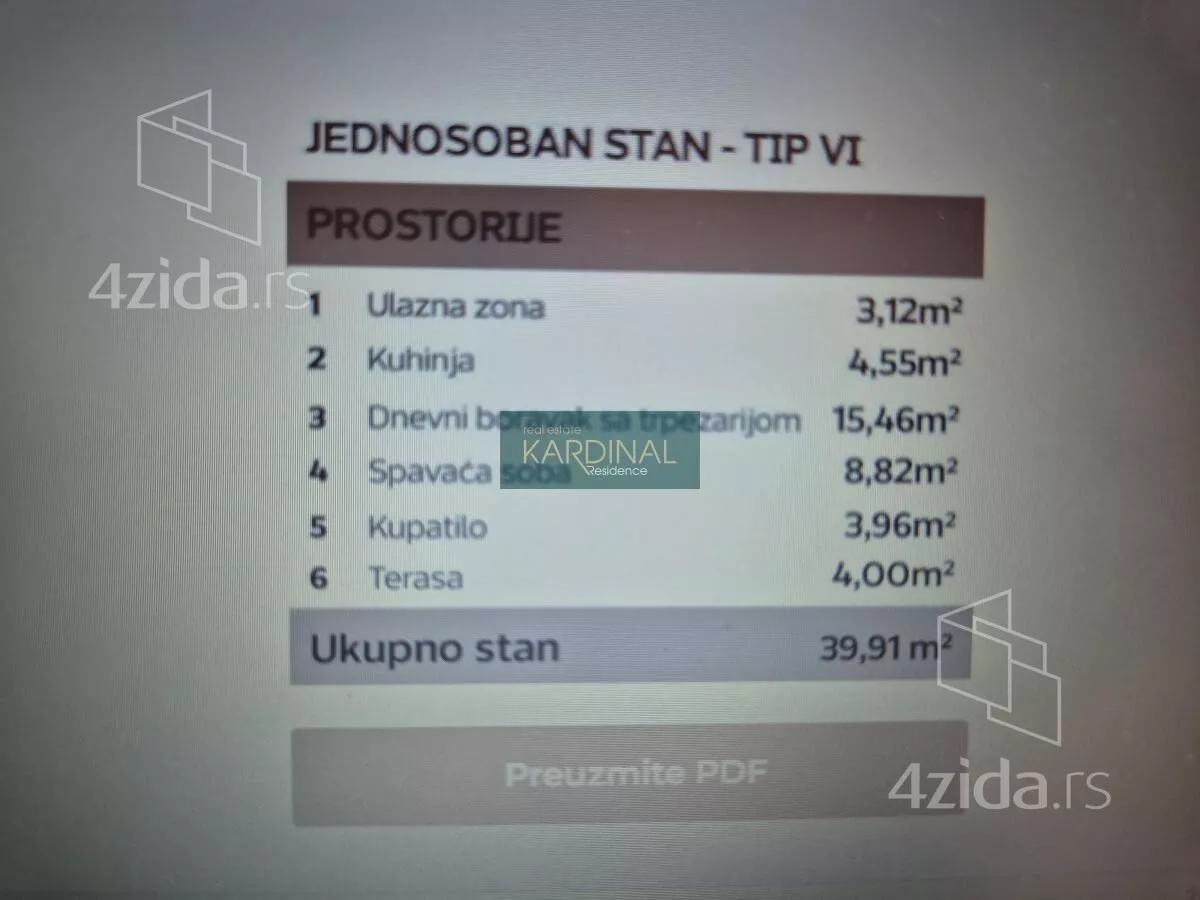 Jednosoban stan | 4zida